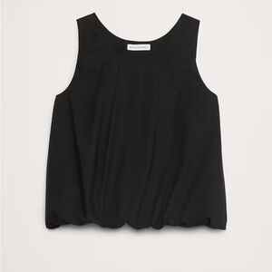BR Sleeveless poplin bubble hem top